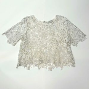 ABERCROMBIE & FITCH CROPPED BLOUSE